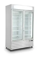 SARO Kühlschrank mit 2 Glastüren, weiß, Modell G 885