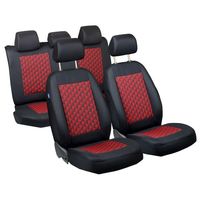 Schwarz-rot Effekt 3D Sitzbezüge für LADA 111 Autositzbezug VORNE 