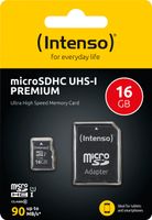 SD MicroSD Card 16GB Intenso SD-HC UHS-I