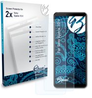 Bruni Basics-Clear 2x Schutzfolie kompatibel mit Sony Xperia 10 II Folie