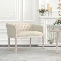 vidaXL Lavica 98x56x69 cm Ľan
