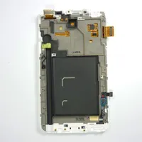 Original LCD-Bildschirm komplettset Glas + Rahmen Samsung Galaxy Note N7000 - Weiß