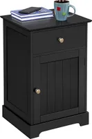 Yaheetech Nachtschrank Kommode Boxspringbett Nachttisch Nachtkommode mit Stauraum 40 x 35 x 60 cm Schlafzimmer Schwarz