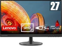Lenovo C27q-35 | 27" WQHD Monitor | 2560x1440 | 60Hz | 250 nits | 4ms Reaktionszeit | HDMI | DisplayPort | AMD Radeon FreeSync | schwarz
