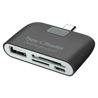 Adaptér USB-C na USB a micro USB, čtečka karet SD a micro SD