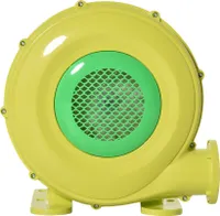 Outsunny 450W elektrische Luftpumpe Hüpfburg Gebläsepumpe Ventilator mit Griff Dauergebläse leichtgewichtig tragbar für aufblasbare Spielzeuge ABS Gelb+Grün 35 x 26 x 33,5 cm