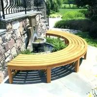 Ławka na drzewo Fermo w kształcie litery S z litego drewna tekowego 180 cm 180°