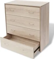 vidaXL Kommode mit 4 Schubladen 60×30,5×71 cm Eichenbraun