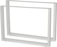 Zelsius Stolové podnože sada 2 kusů (š) 90 x (v) 72 cm, kovové nohy stolu, světle šedá barva