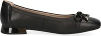 Caprice Damen Ballerina Leder Schleife Karreé 9-22104-41, Größe:39 EU, Farbe:Schwarz