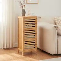 Beistellschrank mit 3 Türen 'Ypäjä' 82 x 33 x 27 cm Bambus