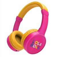 Energy Sistem LOL&Roll Pop Kids Bluetooth-Kopfhörer (drahtlose Kinder-Kopfhörer Musik teilen, Bluetooth 5.1, 85 dB Lautstärkegrenze, Mikrofon) - Pink