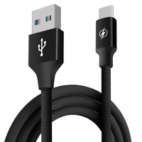 SOONTEC Prémiový vysokorýchlostný 2 M nylonový kábel USB na rýchle nabíjanie USB-C Rýchla nabíjačka USB na USB typu C USB-C kábel pre Samsung Galaxy S21 / S21 FE / S21 Plus / S20 Plus Xiaomi 11T / 11T Pro / Xiaomi Redmi Note 10 Pro