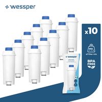 10x Wessper AquaLunga Filtrační vložka pro kávovary DeLonghi (SER3017 DLS C002)