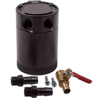 Ölsammler Ölbehälter Oil Öl Catch Tank 2-Port Universal Alu PCV 2 * Flüssigun