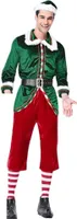 Męski kostium świąteczny elfa dla dorosłych kostium elfa na Boże Narodzenie karnawał cosplay, 80% polietylen, 2XL