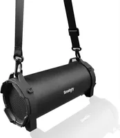 ele ELEOPTION Bezdrátový přenosný venkovní reproduktor Bluetooth s popruhem na přenášení - černý