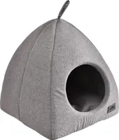 Dehner Premium Lovely Katzenhöhle Einkehr, ca. 40 x 40 x 42 cm, Polyester, grau