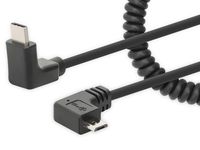MANHATTAN MANHATTEN Micro-USB Ladekabel auf USB-C mit Spiralkabel