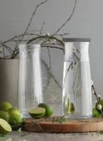 Hermia Concept, LV-VRA889 PK222R, Flasche, Transparent, 100 % GLAS, 8,2 x 8,2 x 25 cm