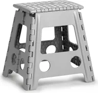 Klappbarer Tritthocker Kunststoff grau 38,5 x 31,5 x 39 cm