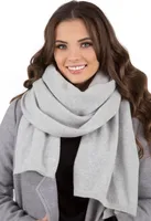 Vivisence damen winter schal warm und gemütlich halsbedeckung an winter und herbst warm dick schal, klassisch winterschal für frauen, hergestellt in der eu, hellgrau, einheitsgröße