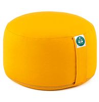 Present Mind (Sitzhöhe 20 cm) Gelb Rund Zafu Yoga Kissen für Yin Yoga gemacht aus Baumwolle Füllung - 100% Natürliches Yoga Block  EU mit Bezug Waschbar