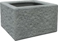 Dehner Brunnen- und Topfumrandung Rocky, ca. 62 x 62 x 37.5 cm, Leichtbeton, grau