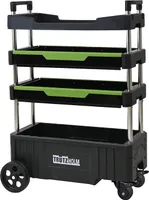 Montagewagen klappbar mobil transportabel 67,5x40x95 cm Traglast 80 kg 4 Ablagefächer leer