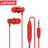 Lenovo HF130 slúchadlá do uší s káblom 3,5 mm Jack pre smartfón MP3【rot】