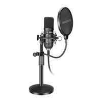 Kondensatormikrofon-Set Professionelles USB Studio Mikrofon Ständer Popfilter 100 Hz – 18000 Hz