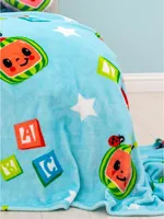 Cocomelon - Decke "Friends", Fleece AG442 (150 cm x 100 cm) (Blau/Weiß)