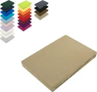 Jersey Spannbettlaken 180 - 200 x 200 cm Sand