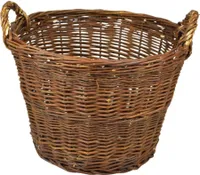 Gartenkorb aus Weide, mit Griffen, Holzkorb, Pflanzkorb, Kartoffelkorb 50 cm