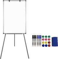 Flipchart Magnetisch Whiteboard Flipcharts Multifunktional White Board mit Ständer Höhenverstellbar Whiteboards mit Haken & Radierer & Magneten & Markern Flip Chart CEEDIR