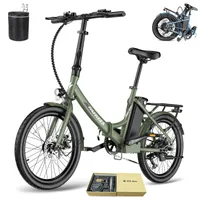 E-Bike Pannensichere Reifen 20 Zoll Rostfreie Aluminiumlegierung bis zu 110 - 130 km Wasserdicht IPX4 Klapp fahrrad 7 Gang