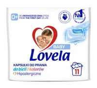 Lovela Baby, Kapsułki do prania bieli i kolorów, 11 sztuk