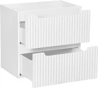 Waschtischunterschrank 60 cm, weiß, NEWPORT-56-WHITE
