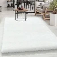 Carpetsale24 Dywan z wysokim włosiem Jednokolorowy Super Miękki Dywan do salonu Kudłaty Puszysty Miękki Rozmiar 160x230 cm