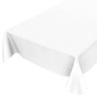 Tischdecke Wachstuch Einfarbig Weiß Robust Wasserabweisend Breite 140 cm Länge 220 cm