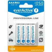 Nabíjateľné batérie everActive Ni-MH R03 AAA 1050 mAh Professional Line