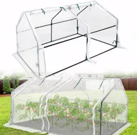 VA-Cerulean Gewächshaus Treibhaus Foliengewächshaus 180x90x90cm Tomatengewächshaus für Außenbereich Tomatenhaus-Kit mit Tür für Garten Pflanzenanbau, Weiß