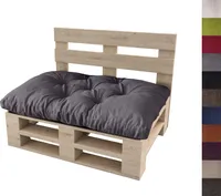 sunnypillow Palettenkissen Auflage Set für Europaletten Indoor und Outdoor Palettenpolster Palettensofa Kissen mit schöner Steppung viele Farben und Größen Sitzkissen 120 x 80, Anthrazit