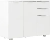 vidaXL Kredens biały wysoki połysk 107 x 35 x 76 cm
