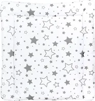 TupTam Baby Wickeltischauflage mit Baumwollbezug Gemustert, Farbe: Graue Galaxie, Größe: 70 x 60 cm