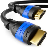 deleyCON 3,0m HDMI Kabel 2.0a/b - High Speed mit Ethernet - UHD 2160p 4K@60Hz 4:4:4 HDR HDCP 2.2 ARC CEC Ethernet 18Gbps 3D Full HD 1080p Dolby - Schwarz
