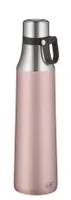 alfi Isolier-Trinkflasche City Loop, Edelstahl rosé 0,7 l, Thermosflasche hält 12 Stunden heiß oder 24 Stunden kalt, bruchfest, absolut dicht  - 5537.284.070