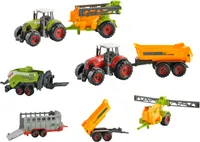 Hračka traktory farmářský set 6ks