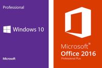 Windows 10 Pro und Microsoft Office 2016 Professional Plus Originale Lizenzen inkl Badge Art® USB-Sticks als Bundle-Angebot