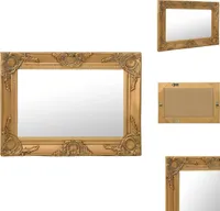 vidaXL Wandspiegel im Barock-Stil 60x40 cm Golden -  Spiegel